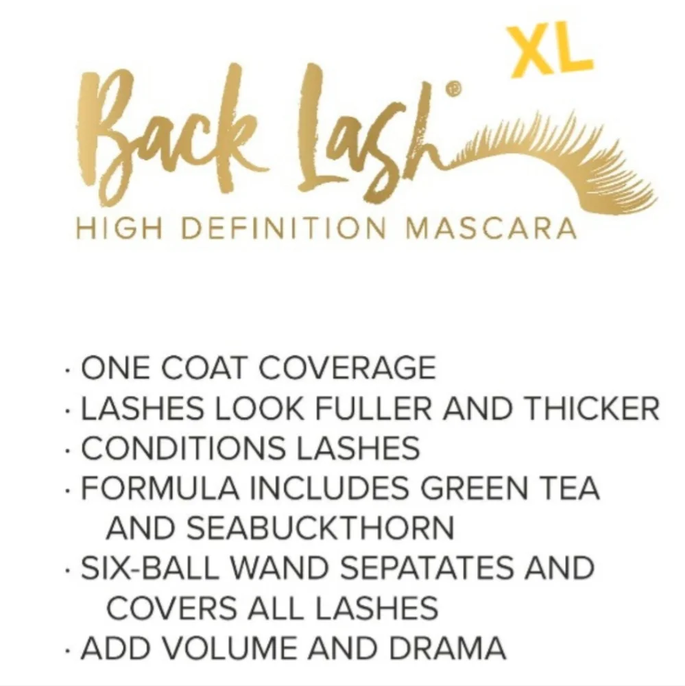 Belle Beauty Back Lash XL High Def Mascara In Bold Black. New In Sealed Pkg.